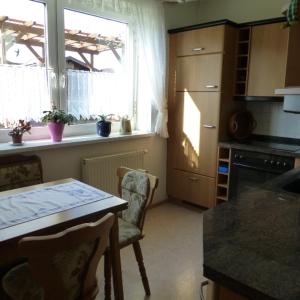 Kuchyň nebo kuchyňský kout v ubytování Ferienwohnung Junghans