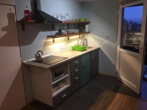 Kuchyň nebo kuchyňský kout v ubytování Guest House u chalupky