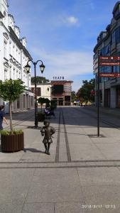 hydrant pożarowy na środku ulicy miejskiej w obiekcie Narutowicza 5 Apartments w mieście Inowrocław
