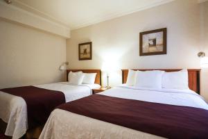Postel nebo postele na pokoji v ubytování Hotel St-Denis