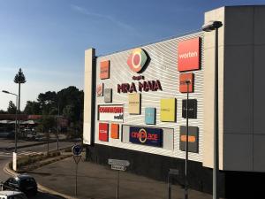 a billboard on the side of a building at Mira Maia Apartment in Maia