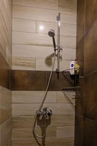 eine Dusche mit einem Schlauch in einem Badezimmer in der Unterkunft Fabulous Luxury Apartment G7 in Kopaonik