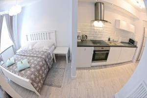 Kuchyňa alebo kuchynka v ubytovaní Apartamenty Zamkowa