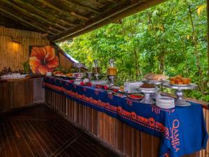 a buffet line with food on a table at Qamea Resort & Spa in Qamea