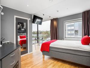 Postel nebo postele na pokoji v ubytování Aiden by Best Western Stockholm Kista + 37 fotografií