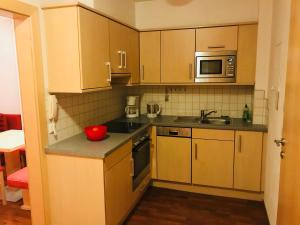 Kuchyň nebo kuchyňský kout v ubytování Apartment Sonnblick