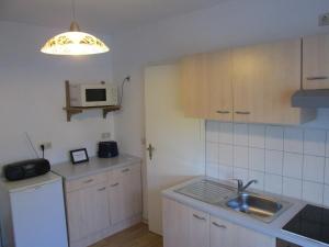 Η κουζίνα ή μικρή κουζίνα στο Ferienhaus in Boitin