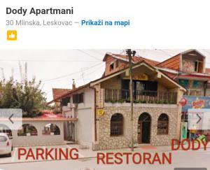 a post with a picture of a house at Dody Apartmani in Leskovac