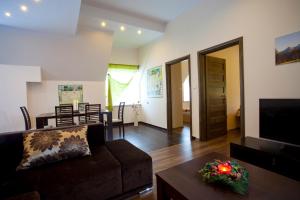 a living room with a couch and a table at Apartamenty Kosciuszki 8 in Zakopane