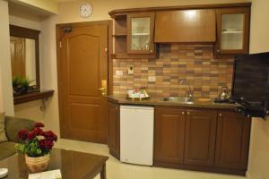 Kuchyň nebo kuchyňský kout v ubytování Capri Hotel Suites