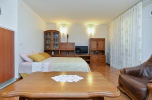Televízia a/alebo spoločenská miestnosť v ubytovaní Apartment Snjezana 1064
