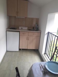 Kuchyň nebo kuchyňský kout v ubytování Apartmani Bugarski
