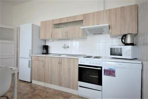 Kuchyň nebo kuchyňský kout v ubytování Angel City Aparthotel