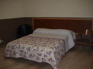 a bedroom with a bed with a blanket on it at Domus Viatoris in Sahagún