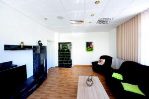 Ruang duduk di Ferienwohnung Zittau