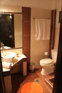 a bathroom with a toilet and a sink at Villa Irida in Potos