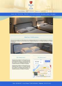 a page of a website with a picture of a bedroom at HOTEL DU JURA in Louhans