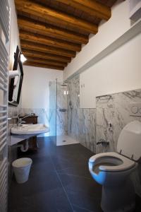 a bathroom with a toilet and a sink at Agriturismo Tenuta Casteldardo in Besenzone