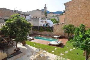 a view of a swimming pool in a building at Ca Sa Tieta in Alaró