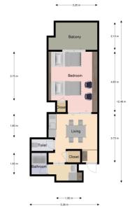 plan piętra domu w obiekcie A-Style Futenma w mieście Ginowan
