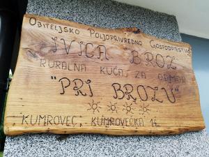 Certifikát, hodnocení, plakát nebo jiný dokument vystavený v ubytování Kuća za odmor Pri Brozu