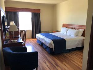 Postel nebo postele na pokoji v ubytování Hotel L'Oie des neiges