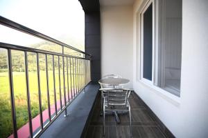 Balkón nebo terasa v ubytování Flora hostelpension