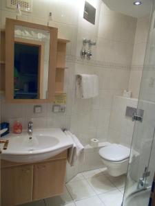 Koupelna v ubytování Hotel Fortuna