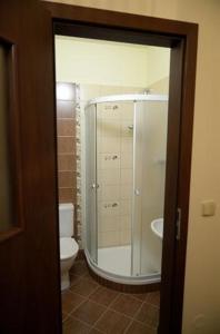 Koupelna v ubytování Vigvam penzion