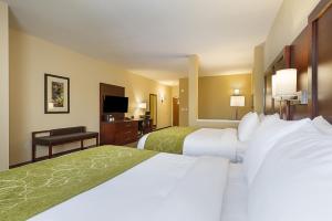 Giường trong phòng chung tại Comfort Suites Greenville South +23 ảnh