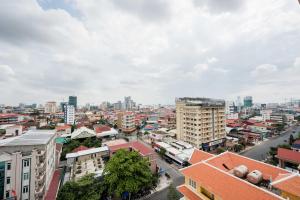 Nespecifikovaný výhled na destinaci Phnompenh nebo výhled na město při pohledu z hotelu