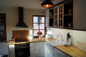 Kuchyň nebo kuchyňský kout v ubytování Muggel Apartments