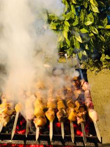 旅馆提供给客人使用的烧烤设施