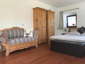 Ένα ή περισσότερα κρεβάτια σε δωμάτιο στο Appartement Traunseeferien