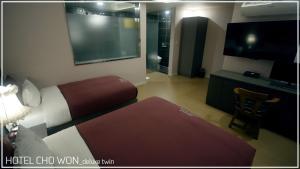 TV a/nebo společenská místnost v ubytování Hotel Chowon