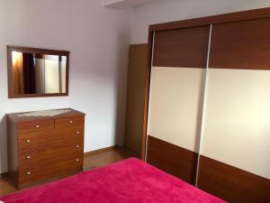 1 dormitorio con cama, tocador y espejo en Apartment Villa Nikola, en Blace