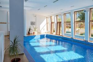 バンスコにあるMountain View Resort Studioの家の中の青い水のスイミングプール