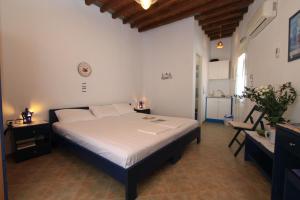 a bedroom with a large bed in a room at Smaragda Rooms & Studios in Platis Gialos
