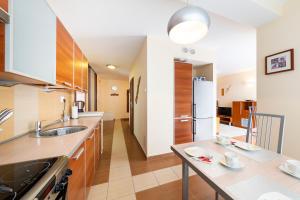 Kuchyň nebo kuchyňský kout v ubytování Apartament Słoneczny Wylotowa