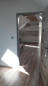Rúm í herbergi á Apartmán ZA-KA 1 ubytování Litovel