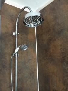 a shower with a shower head in a bathroom at The Carrick in Portrush