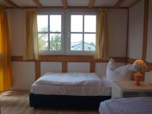 Cama o camas de una habitación en Reethaus Seewind