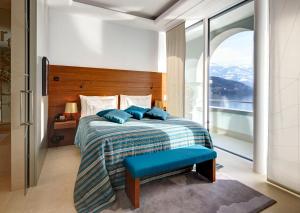 Cama ou camas em um quarto em Park Hotel Vitznau
