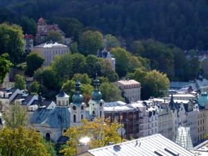 Výhľad na mesto Karlove Vary alebo výhľad na mesto priamo z apartmánu