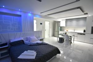 Η κουζίνα ή μικρή κουζίνα στο Alpha Delta Pool Suite