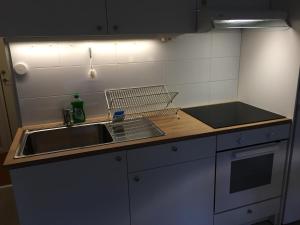 Kuchyň nebo kuchyňský kout v ubytování Vallabiten Rum och Lägenheter
