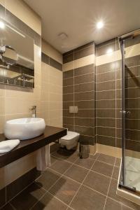 Koupelna v ubytování Hotel Na Vývoji