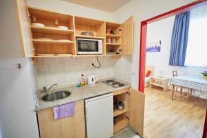 Kuchyň nebo kuchyňský kout v ubytování University Hotel