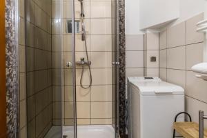 Koupelna v ubytování udanypobyt Apartament Regionalny z tarasem