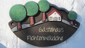 Certifikát, hodnocení, plakát nebo jiný dokument vystavený v ubytování Gästehaus Fichtenwäldche